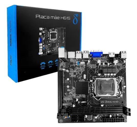 Placa Mãe H61 Ddr3 Hdmi Lga 1155 Processador Core I3 I5 I7