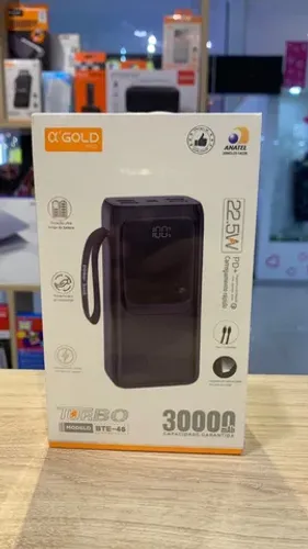 Bateria Externa Powerbank 30000MAH 22.5w  A'Gold - Novo Lacrado - Parc6elamos Sem Juros