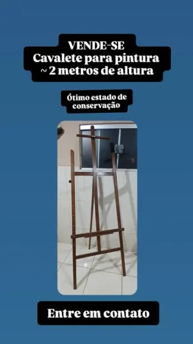 Cavalete para pintura - 2 metros de altura