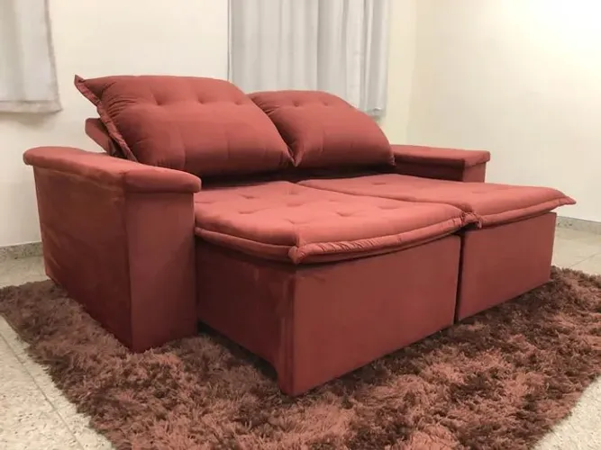Sofá retrátil e reclinável 2,10m bari!! Sr658m