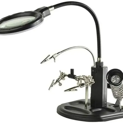 Lupa de mesa 6 em 1 2,5x6d 4x12d knup kp-aa021 modelo blck piano