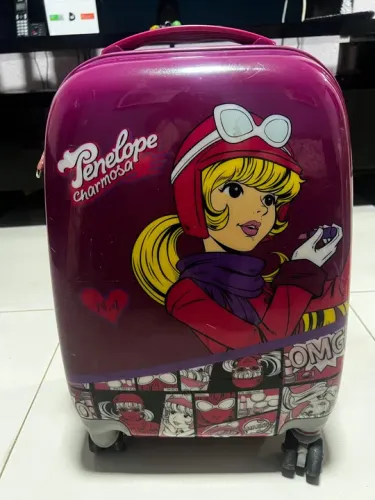 Mala de Viagem Infantil - Rosa - Com Rodinhas