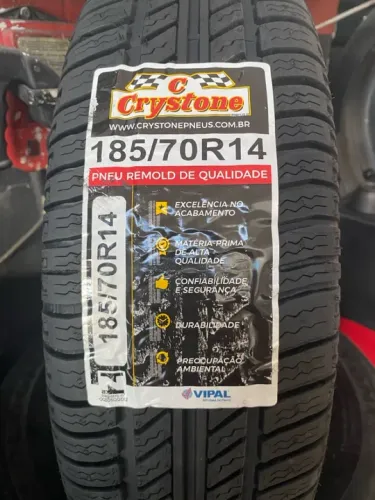Pneu remolde Crystone 185/70r14 100% vipal 