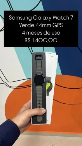 Samsung Galaxy Watch 7 Verde 40mm GPS R$ 1.400,00 | Semi Novo | Loja Fisica