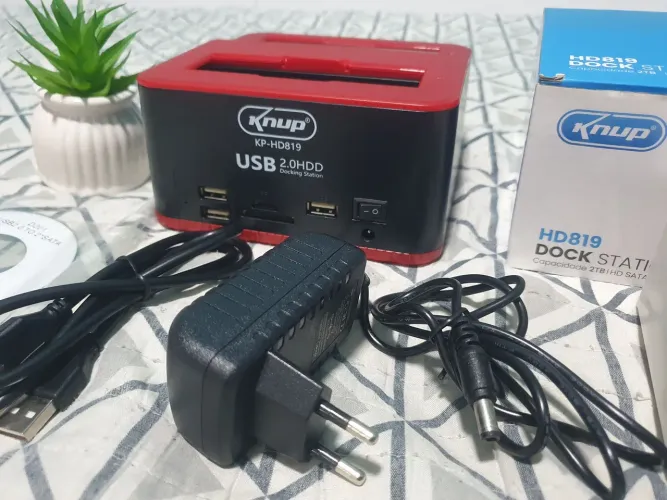 Dock Station USB 2.0 HDD Knup KP-HD819. Docking 2 entradas sata