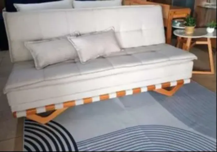 Sofá Cama Reclinável 94cm Linho Cinza DIVIDIMOS EM ATE 10 X SEM JUROS 