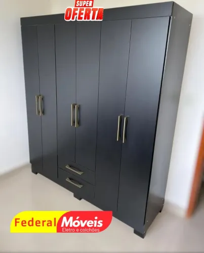 Guarda Roupa 6 Portas e 2 Gavetas Novo - Organização com Elegância!