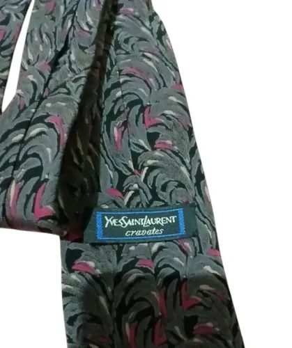 Gravata YSL estampada - Vintage