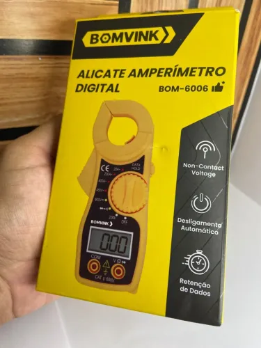 ALICATE AMPERÍMETRO DIGITAL BOMVINK BOM-6006 an2