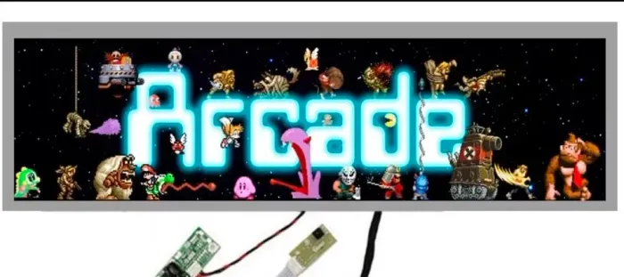 Monitor Ultrawide 14.9" hdmi+vga+dvi marquee p/multijogos Pinball virtual