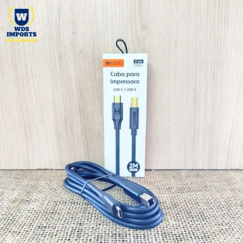 Cabo Impressora Tipo C Para Tipo B 2 Metros