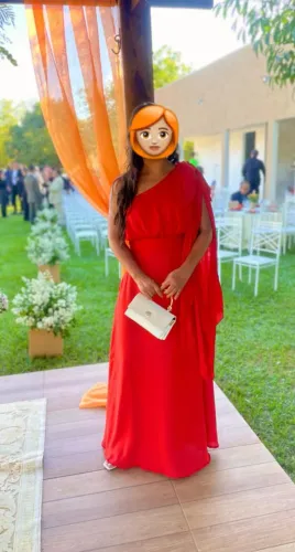 Vestido longo terracota - Tamanho M (madrinha ou convidada de casamento)