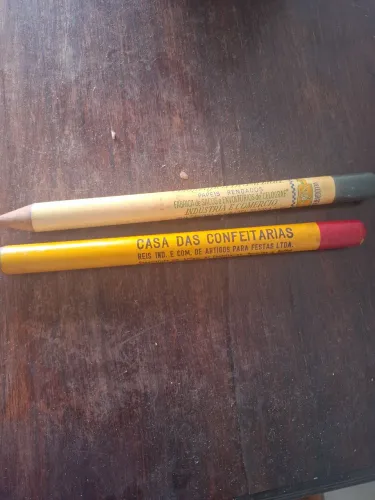 Lápis publicitários antigos, grandes,coleção, decoradores