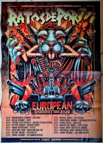 Ratos de Porão - Poster European Summer Tour 2024 - 46 cm X 65 cm