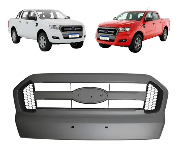 Grade Radiador Ford Ranger 2017 2018 2019 Xlt Xls Xl Novo Cinza Plástico