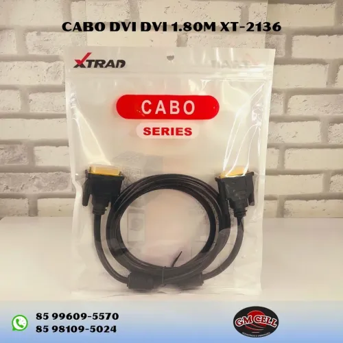 Cabo DVI-DVI 1.80m XT-2136 - Novo