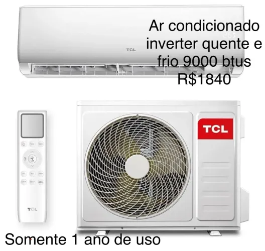 Ar condicionado 9000 btus menos de 1 ano de uso!