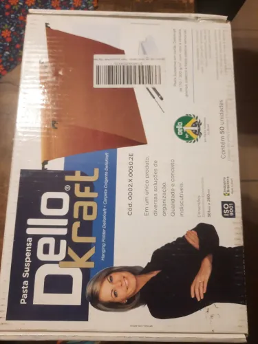 Caixa Pasta Suspensa Kraft com Grampo Plástico 0502 Dello - 50UN
