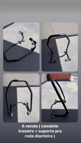 Cavalete traseiro com suporte pra roda dianteira pra moto 