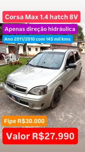 Chevrolet Corsa Maxx 1.4 2011/2010 - Manual, cor bege, com 124.000 km rodados. 