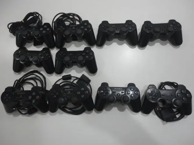 Lote Controle Joystick Ps2 Ps3 Playstation 2 Alguns Com Defeito
