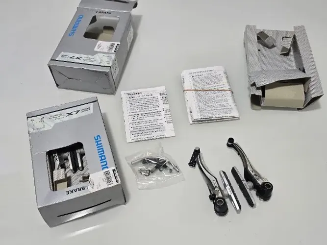 Freios bike V-Break shimano LX antigos na caixa original e lacrados - (NOVOS)