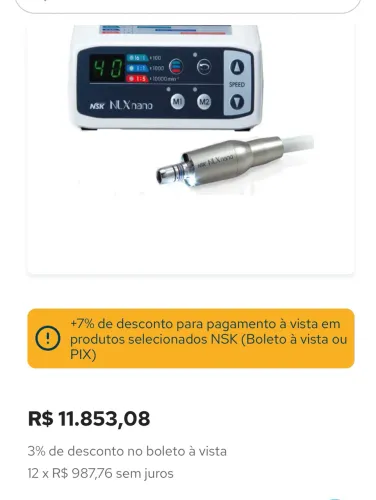 Motor elétrico NANO NSK NOVÍSSIMO!!!!