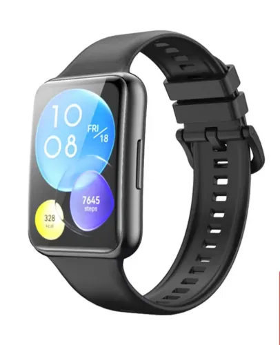 Pulseira De Silicone para Huawei Watch Fit 2 3 4 Pro - COR PRETA