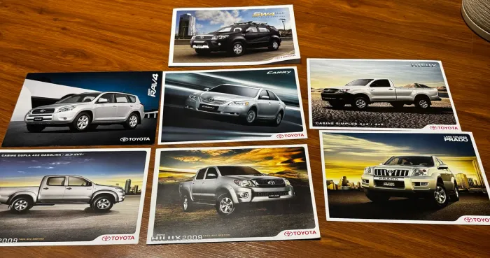 PROSPECTO FOLDER TOYOTA RARIDADE 150,00 CADA!