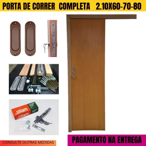 porta correr flux- cod p8 com fechadura