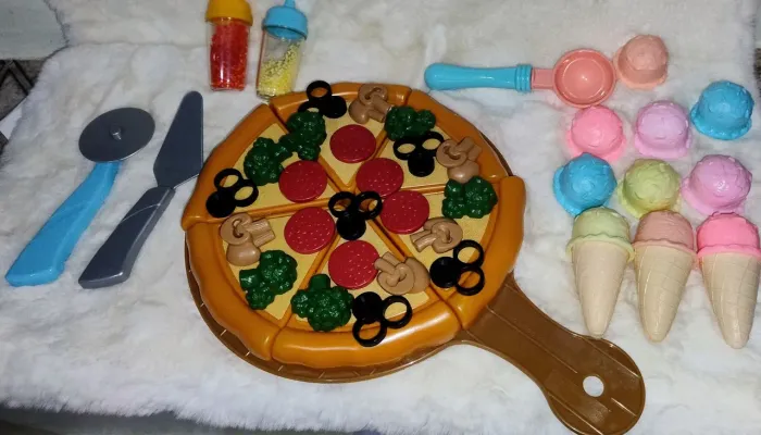 Kit Pizza e Sorvete Infantil - Faz de Conta