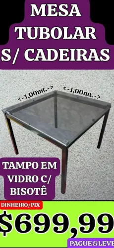 MESA SEM CADEIRAS, LEIAM: