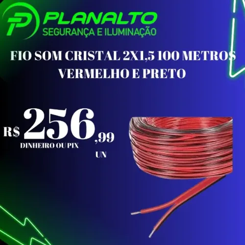 FIO CRISTAL 2,5 100M VERMELHO E PRETO