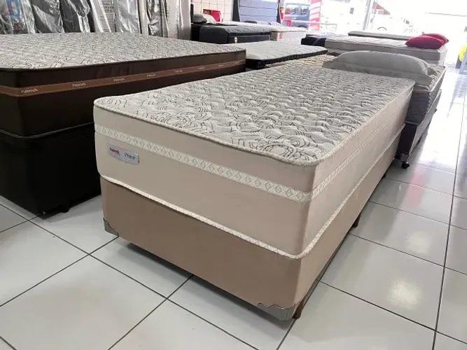Cama Box Solteiro Nova Molas Ensacadas Conforto Médio Marca Palemax!
