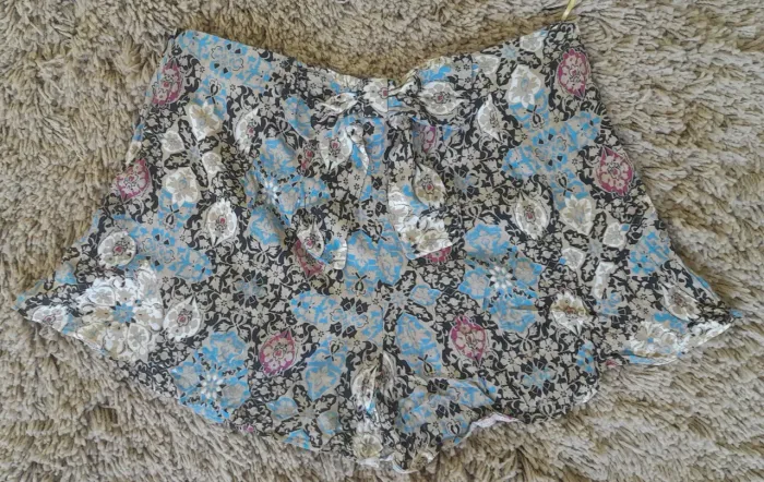 Shorts Floral com Laço