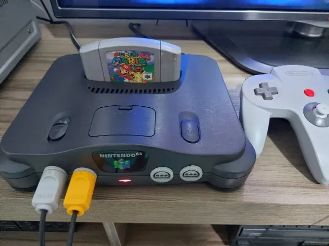 Nintendo 64 Original + Expansion Pak + 2 Controles + 5 Jogos + Memory Card