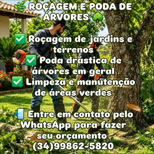Roçagem e poda de árvores