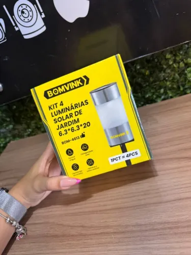 Kit de 4 Luminárias Solar de Jardim BOM-4613 BOMVINK