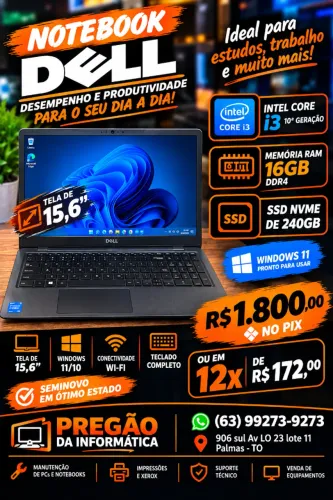 Notebook Dell Inspiron Intel Core i3 10th