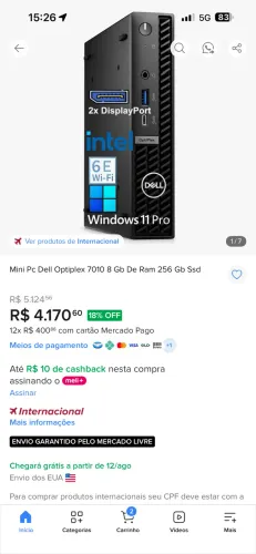 Dell Optiplex 7010 8GB i3 13ªger 256Gb SSD win11