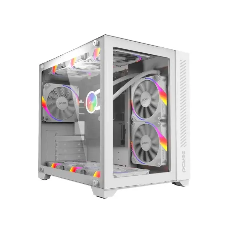 Gabinete Gamer Aguario Pcyes Forcefield White Ghost 