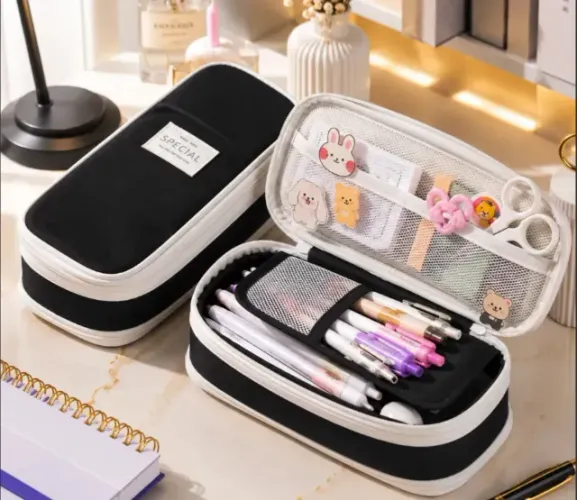 Estojo Box c/ 2 Divisórias Expansível Organizador Multifuncional Necessaire - NOVO