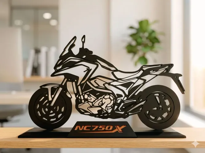 Escultura Decorativa Moto Honda NC 750X 2024- Impressão 3D Premium - 19cm