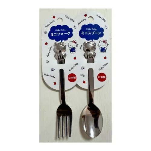 Conjunto Talheres HELLO KITTY Sanrio Aço Inoxidável Japão Garfo Colher 