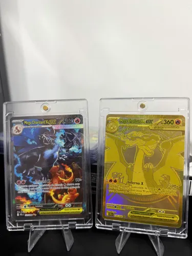 Cartas Charizard Ex e dourada
