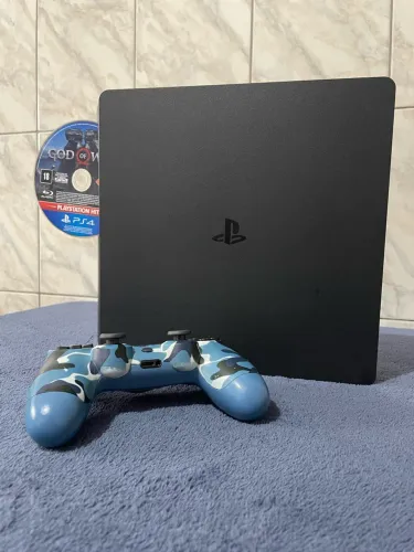 Ps4 Slim 1Tb Impecável com 1 Controle e 1 Jogo