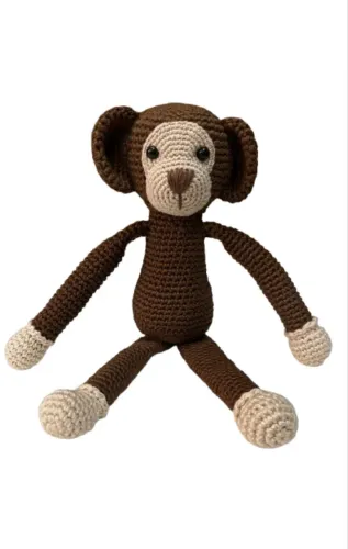 Macaco em Crochê Amigurumi Pelúcia Artesanal 34cm 
