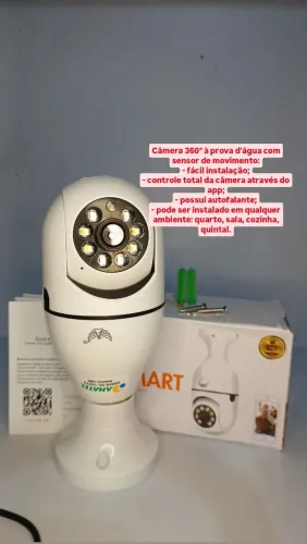 ?Câmera Wi-Fi 360° com Alto-Falante e Controle por App