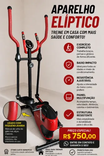 Aparelho Elíptico Usado em Ótimo Estado - Jabaquara/SP.