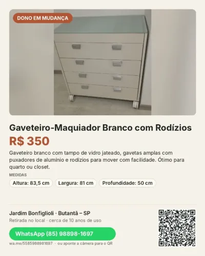 Gaveteiro-maquiador-porta joias